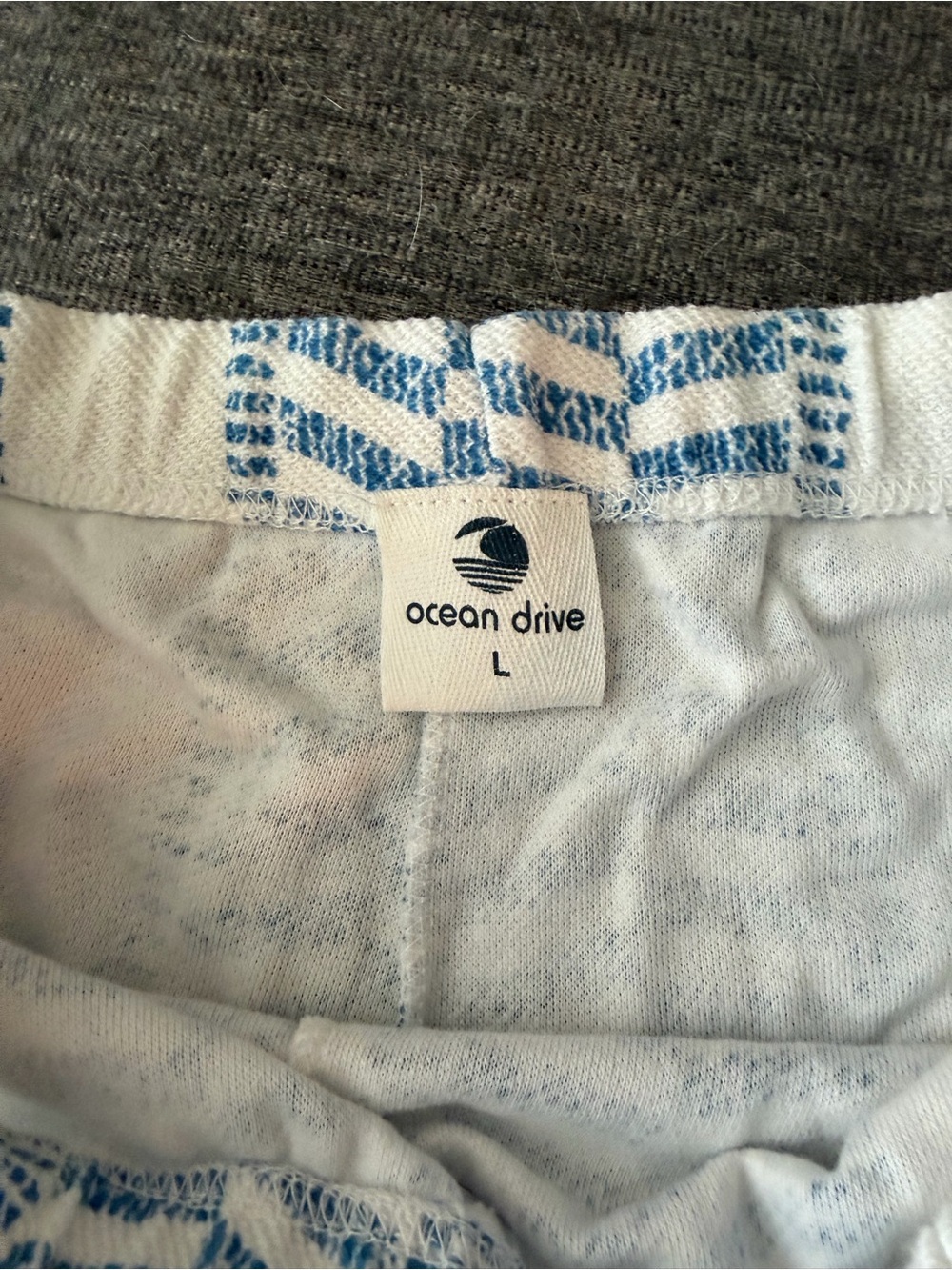 NWOT Ocean Drive White Shorts with Blue Trim 3” inseam - Picture 3 of 6